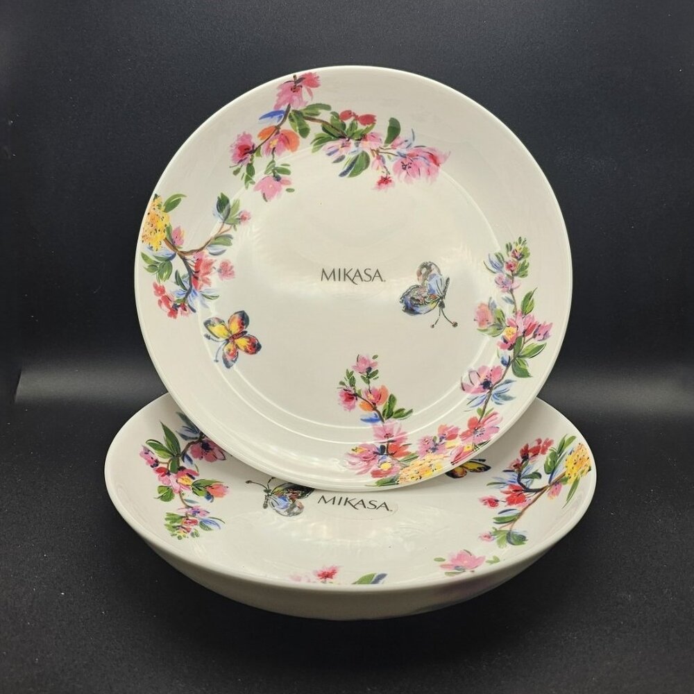 MIKASA Butterfly Garden Pasta Bowls - Qty 2